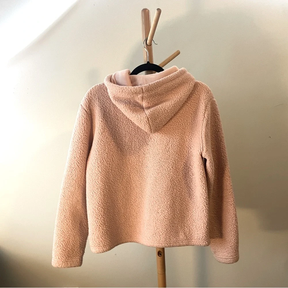 FILA Pastel Pink Pullover Sherpa Hoodie - Picture 4 of 4